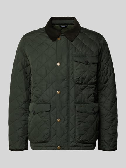 Barbour Regular fit gewatteerd jack met corduroy kraag model 'HORNBY' Olijfgroen - 2