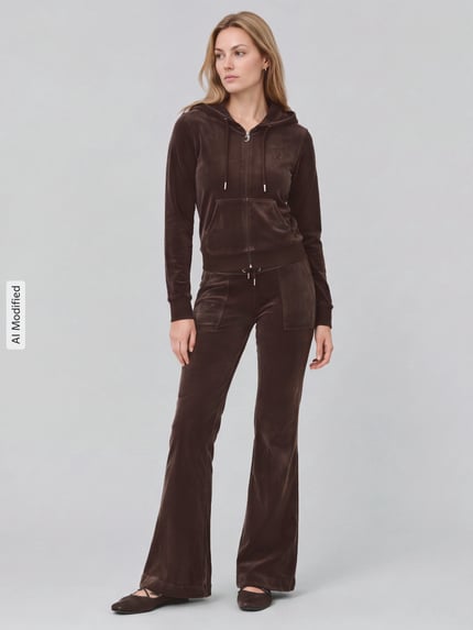 Juicy Couture Joggingbroek van katoenmix model 'LAYLA' Chocoladebruin - 1