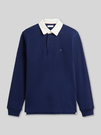 Tommy Hilfiger Relaxed Fit Poloshirt aus reiner Baumwolle Marine 2
