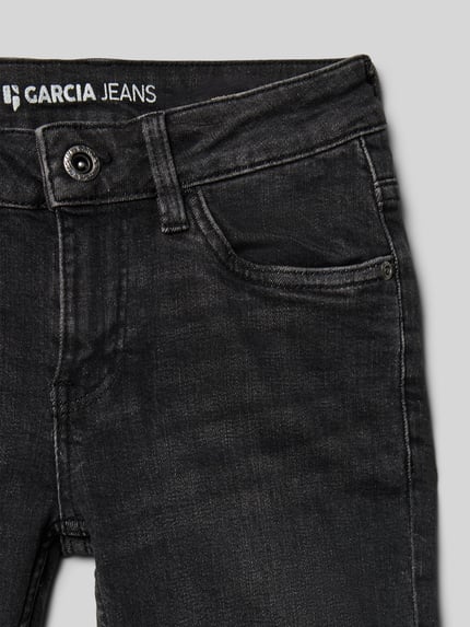 Garcia Jeansy o kroju slim fit z 5 kieszeniami model ‘TAVIO’ Czarny 2