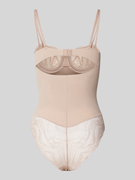 Calvin Klein Underwear Body mit Spitzenbesatz Beige 3