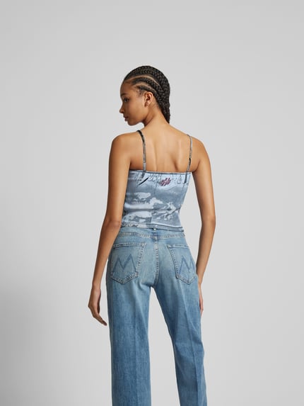 Diesel Top in denim-look Lichtgrijs - 5