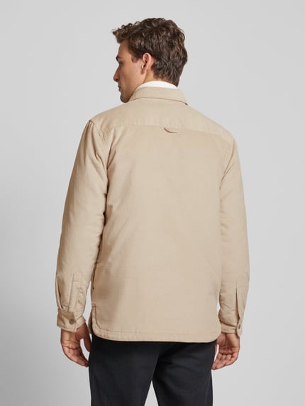 KnowledgeCotton Apparel Hemdjacke mit Brusttaschen Modell 'Corduroy' Hellgrau 5