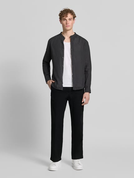 GAP Leinenhose mit elastischem Bund und Eingrifftaschen Black 1