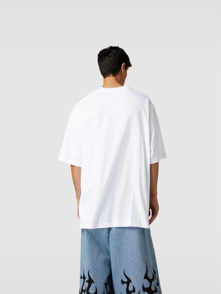 VETEMENTS Oversized T-Shirt mit Rundhalsausschnitt Weiss 5