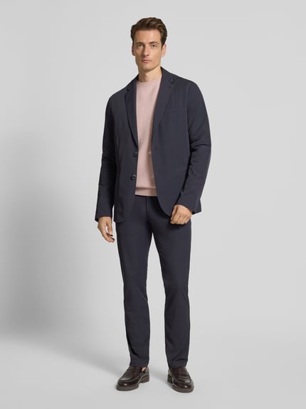 Armani Exchange 2-knoops colbert met reverskraag, model 'GIACCA' Marineblauw - 1