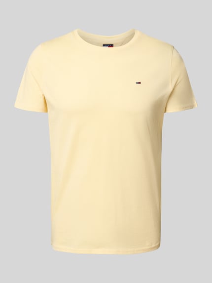 Tommy Jeans Regular Fit T-Shirt aus reiner Baumwolle Hellgelb 2