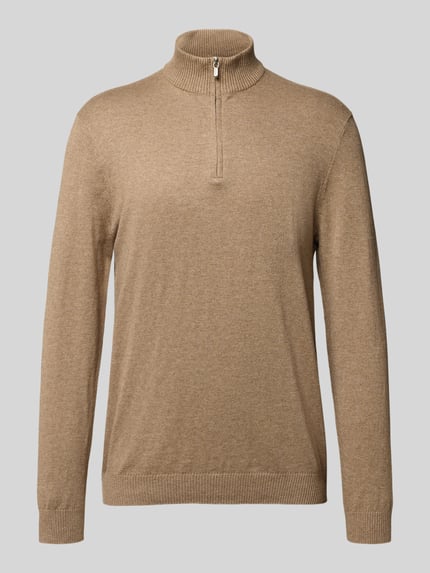 ONLY & SONS Regular fit schipperstrui van een mix van katoen en viscose, model 'LOUI' Beige gemêleerd - 2