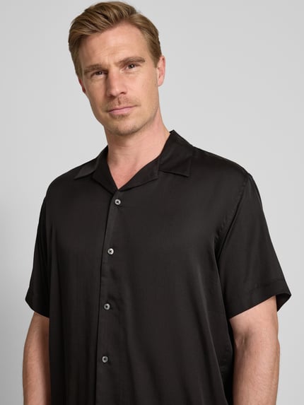 Selected Koszula casualowa o kroju relaxed fit z lyocellu Czarny 3