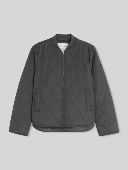 Tom Tailor Regular fit bomberjack met gewatteerde structuur Donkergroen - 2