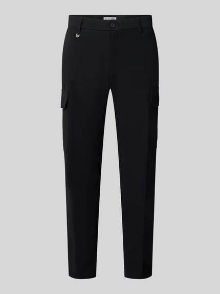 Productfoto, Hose met klepzakken model 'BJORN' van Antony Morato, skinny fit, zwart, gladde textuur, productdetails volgens context