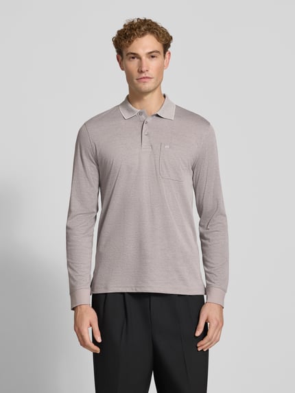 Christian Berg Men Regular Fit Poloshirt mit Baumwoll-Anteil Mittelgrau 4