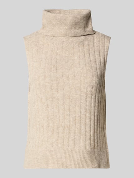 VILA Spencer met col, model 'BELUNA' Beige - 2