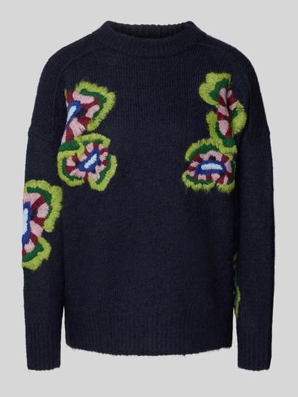 Essentiel Antwerp Loose Fit Pullover mit Woll-Anteil Marine 2