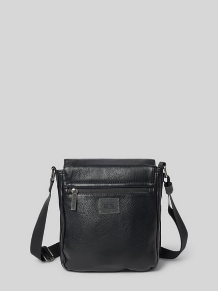 camel active Crossbody Bag mit Label-Prägung Modell 'TRACES' Black 4