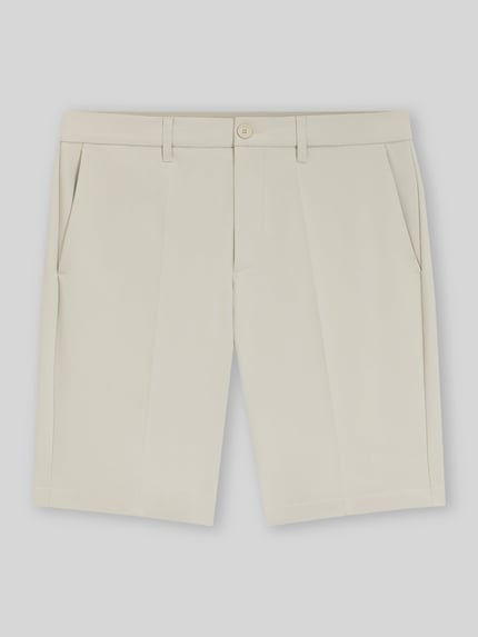 BOSS Green slim fit chino short met persplooien Beige - 2
