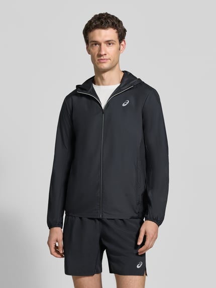 ASICS Windbreaker mit Logo-Print und Kapuze Black 4