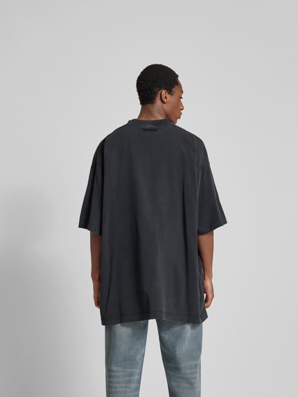 VETEMENTS oversized t-shirt in used-look Donkergrijs - 5