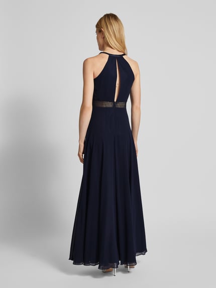 VM by Vera Mont Abendkleid mit tiefem V-Ausschnitt Dunkelblau 5