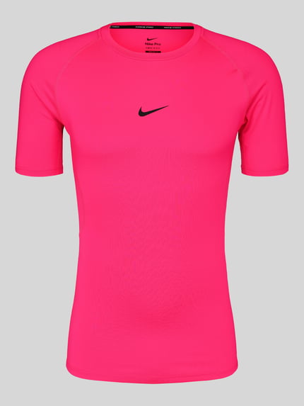 Nike Training Slim Fit Sport-T-Shirt mit Label-Print Pink 2