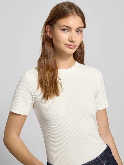 Marc O'Polo DENIM T-shirt in riblook Wit - 3