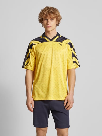 PUMA Performance Relaxed Fit Trikot mit Logo-Print Modell 'ROAD TO UNITY' GELB 4