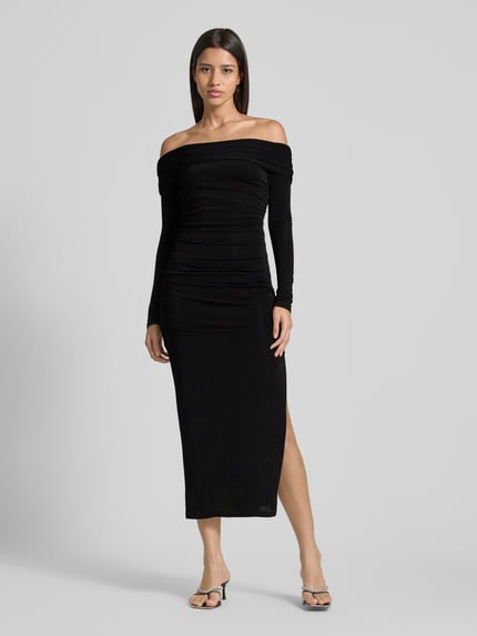 Jake*s Cocktail midi-jurk in off-shoulder-design Zwart - 4