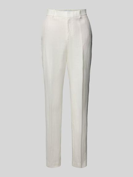 MANGO Regular Fit Leinenhose mit Eingrifftaschen Modell 'BORELI' Offwhite 2