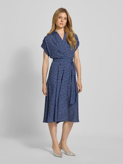 Lauren Ralph Lauren Wickelkleid mit V-Ausschnitt Modell 'FRATILLIO' Hellblau 1