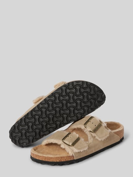 Birkenstock Leren sandalen met doornsluitingen, model 'Arizona' Taupe - 4