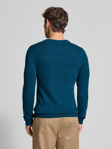 MCNEAL Gebreide pullover van wolmix met kasjmiermix Petrol gemêleerd - 5