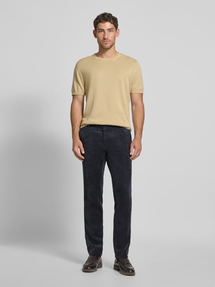 Carl Gross Cordhose mit französischen Eingrifftaschen Dunkelblau 1