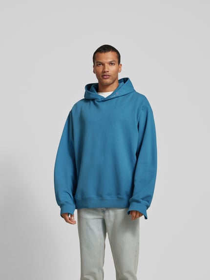 Marni oversized hoodie met labelstitching Blauw - 4