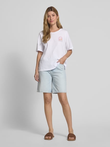 Milano Italy T-Shirt mit Statement-Stitching Weiss 1