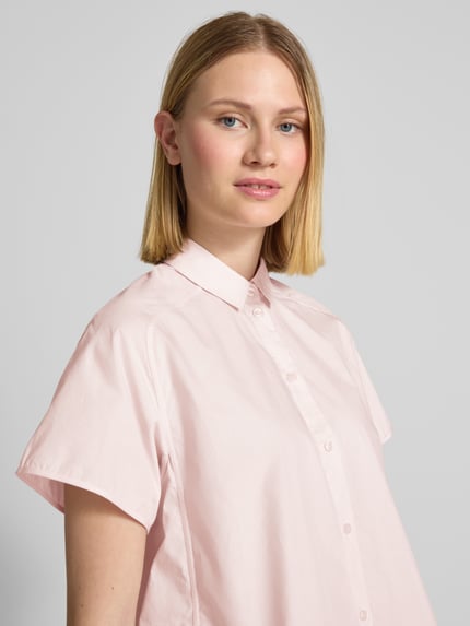 BOSS Bluzka o kroju regular fit z kołnierzykiem typu kent model ‘Bixina’ Różowy 3