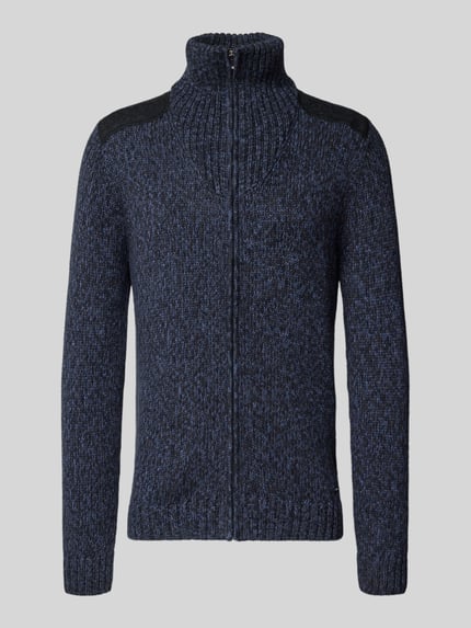 RAGMAN Gebreid jack met ribboorden Marineblauw - 2