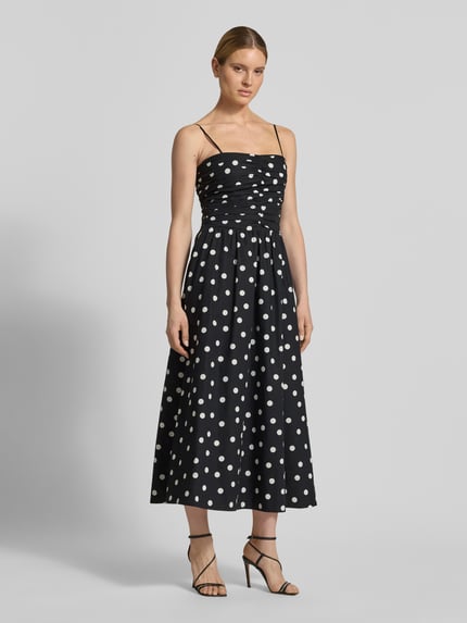 Forever New midi-jurk met polkadots model 'Eviana' Zwart - 1