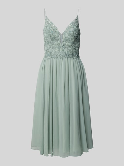 Hey Kyla Cocktailkleid mit Häkelspitze Hellgruen 2