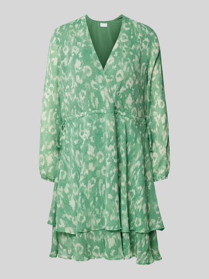 Jake*s Collection Knielanges Kleid in Wickel-Optik Gruen 2