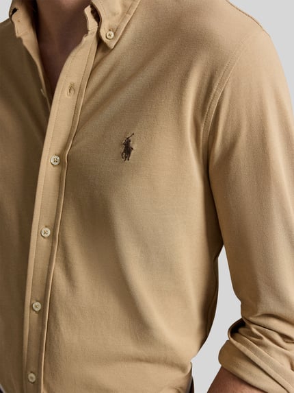 Polo Ralph Lauren Regular Fit Freizeithemd aus reiner Baumwolle Beige 3