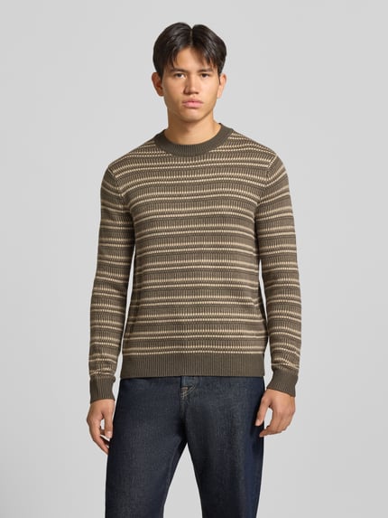 ONLY & SONS Regular Fit Strickpullover aus Baumwoll-Mix Schlamm 4
