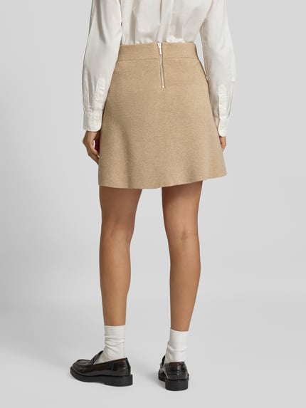 VERO MODA Uitlopende minirok van viscosemix, model 'SABA' Zand - 5