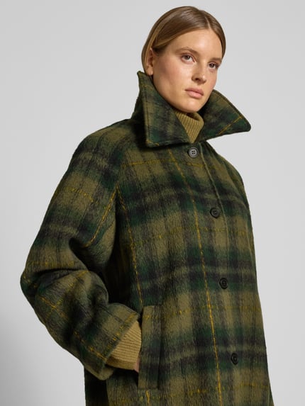 NOISY MAY® Płaszcz o kroju relaxed fit z wykładanym kołnierzem Khaki 3