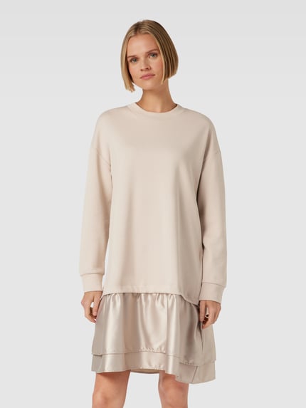 JOOP! Knielanges Sweatkleid im Double-Layer-Look Beige 4