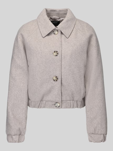 ONLY Regular fit blouson met raglanmouwen model 'NANCY' Taupe gemêleerd - 2