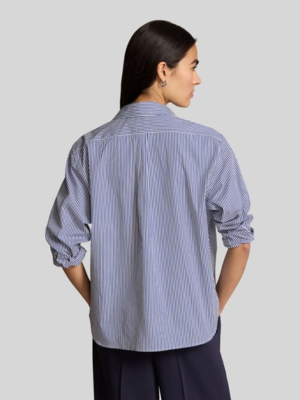 Polo Ralph Lauren Relaxed Fit Hemdbluse aus reiner Baumwolle mit Logo-Stitching Royal 5