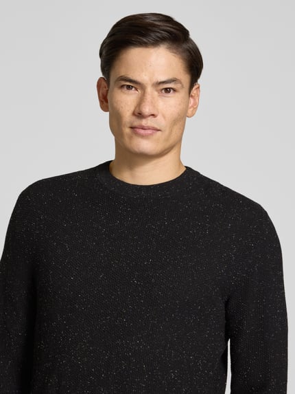 Tom Tailor Denim Pullover aus reiner Baumwolle mit Crew Neck Black 3