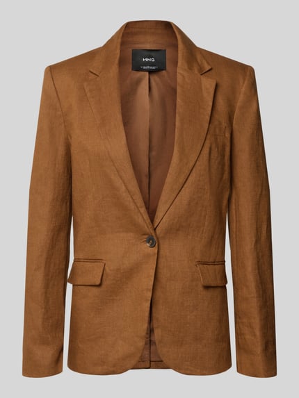 Slim Fit Blazer aus Leinen mit Pattentaschen Modell 'BORELI' Shop The Look MANNEQUINE