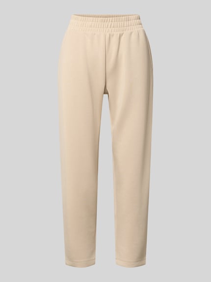 Spodnie dresowe o skróconym kroju z elastycznym pasem i wpuszczanymi kieszeniami Shop The Look MANNEQUINE