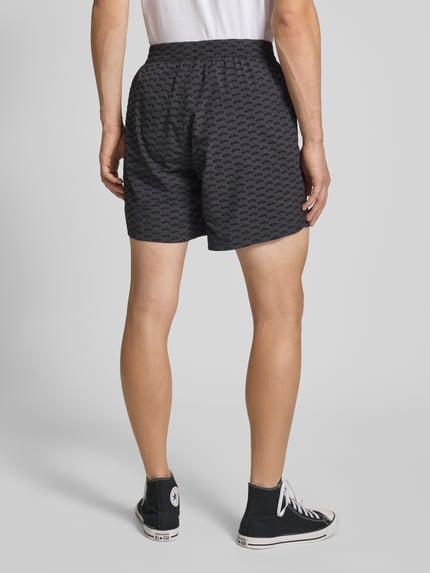 BLKVIS Korte regular fit broek met labelstitching Zwart - 5